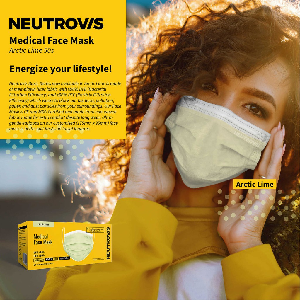 Neutrovis 3PLY/4PLY Medical Face Mask Adult & Kid Disposable Face Mask