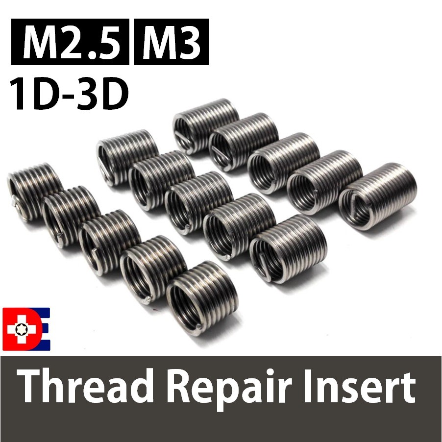 Thread Repair Inserts recoil insert M2.5 M3 (10pcs per pack) Shopee
