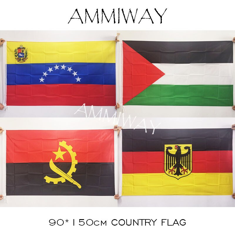 90*150cm 3x5 ft Venezuela Palestine Angola Germany High Quality Country Indoor Outdoor Polyester Flags and Banners