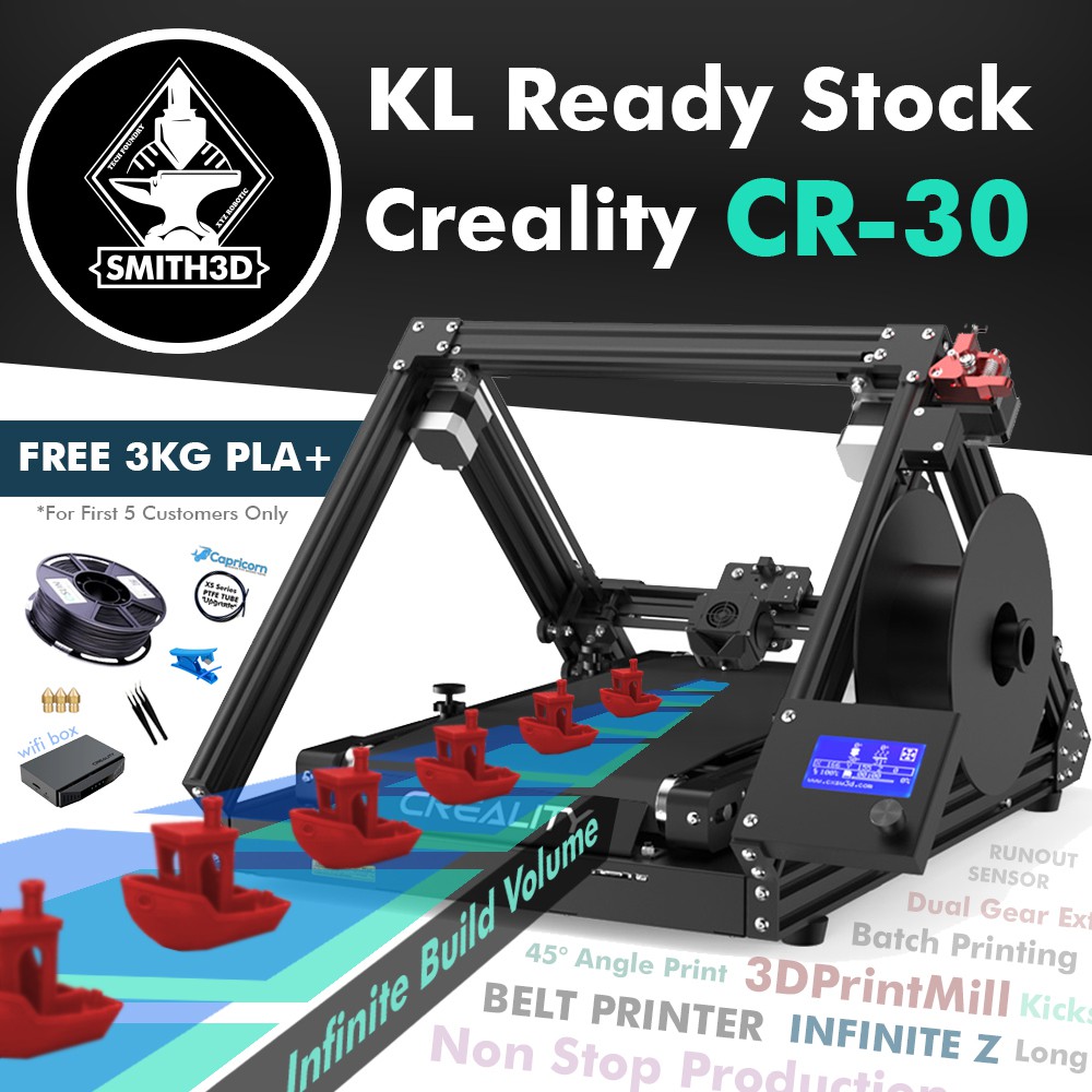 Creality CR-30 3DPrintMill Belt 3D Printer [Ready Stock] Infinite Z ... - 620ba444Da79822c1a112fb6240fbf90