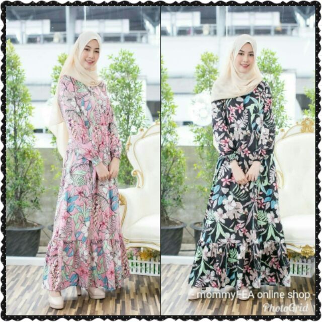 floral maxi dress shopee