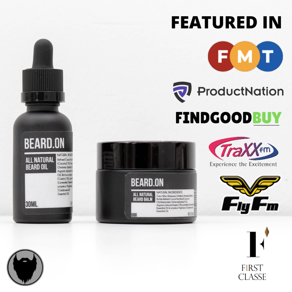 Beard.On Beard Oil and Beard Balm: The Ultimate Beard Conditioning Combo I (Minyak Jambang & Misai)