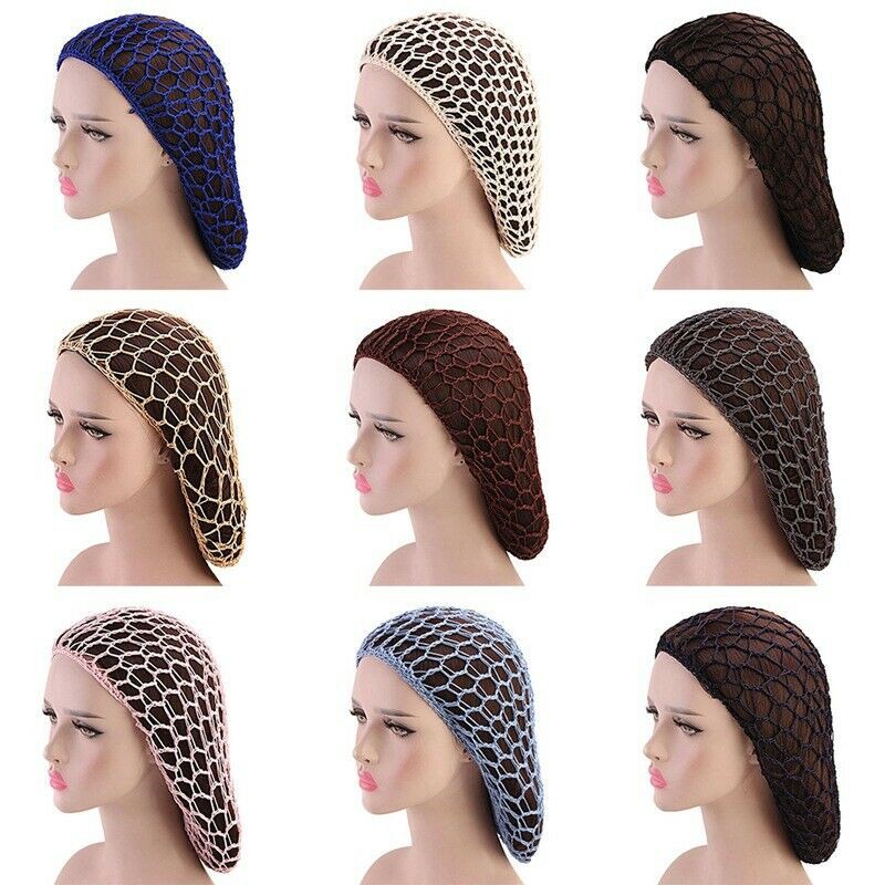 Women S Mesh Hair Net Crochet Turban Hair Bun Snood Sleeping Cover