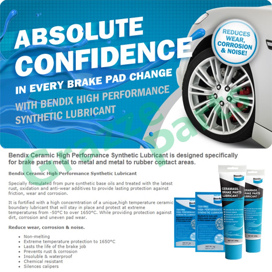 6 gram Pack Bendix Ceramic High Performance Synthetic