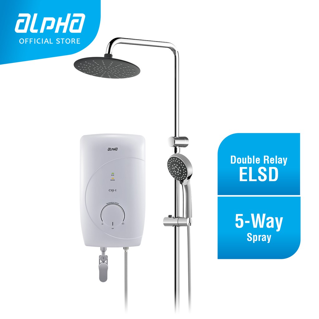 ALPHA CX9 E Rain Shower Instant Water Heater (Non Pump) Shopee Malaysia