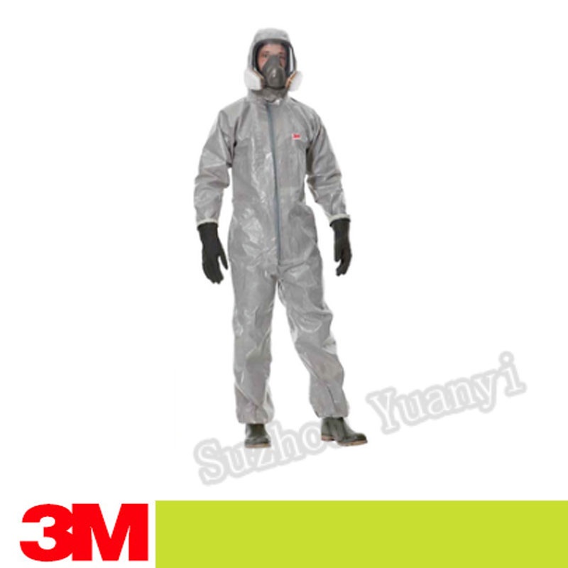 3M 4570 Gray Hooded Protective Coverall High-performance Chemical Hazmat Suit2XL
