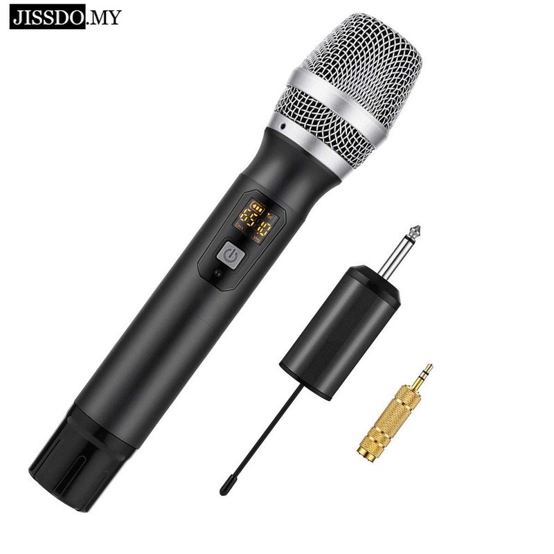 Handheld Microphone 1Pair with Mini Receiver UHF Professional Wireless Microphone 25 Channels Microphone for Conference Speeches Karaoke Weddings