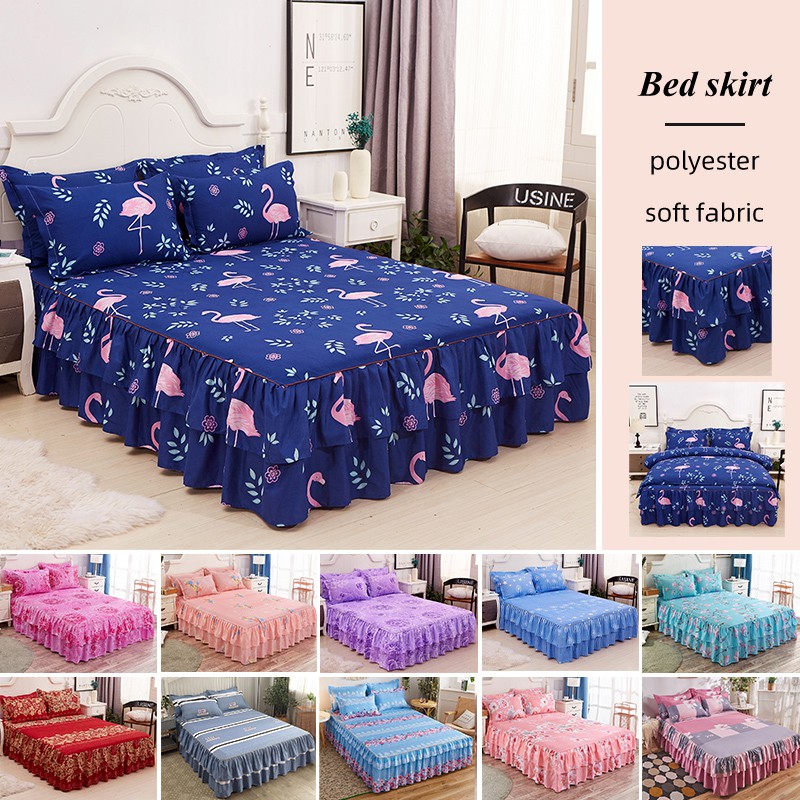 Red Purple Bed Skirt Twin Queen King, Red Twin Bed Skirt