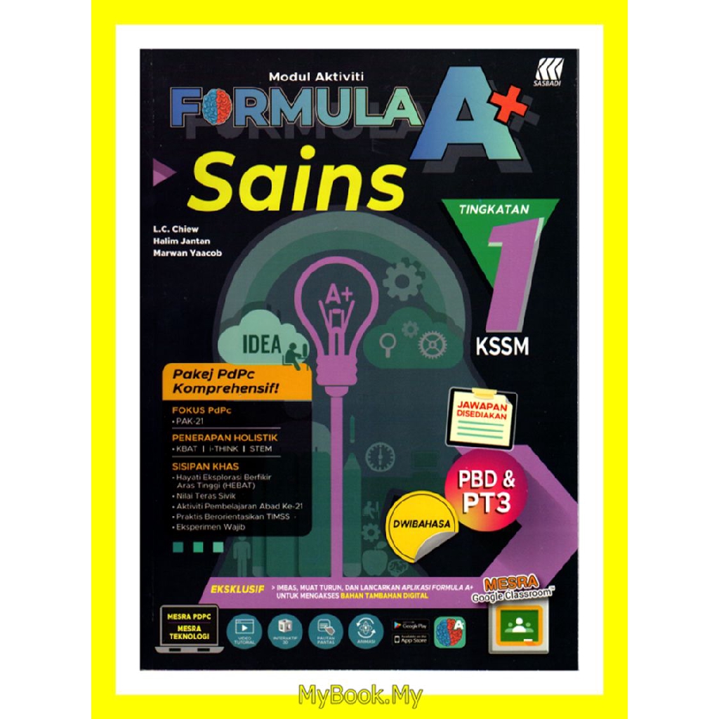 Myb Buku Latihan Modul Aktiviti Formula A Kssm Tingkatan 1 Sains Science Dwibahasa Sasbadi Shopee Malaysia