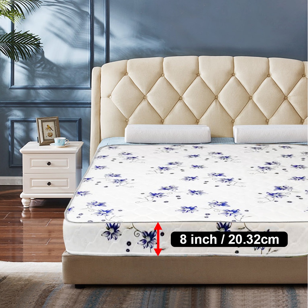 FINSSO: FLORAL DESIGN SINGLE / SUPER SINGLE / QUEEN / KING PU FOAM 8 INCH MATTRESS / TILAM