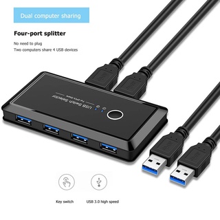 👍USB KVM Switch USB 3.0 Switcher 2 Port PCs Sharing 4 Devices for Keyboard Mouse Printer Monitor USB 3.0 Switch Selector
