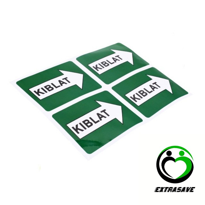 Sticker Arah Kiblat Qibla Arrow Vinyl SIign Sticker Penunjuk Arah ...