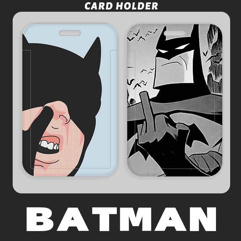 Funny Batman vertical middle finger card case name card holder protection cover meal card Holders student employee school card access control work permit creative bus hard case