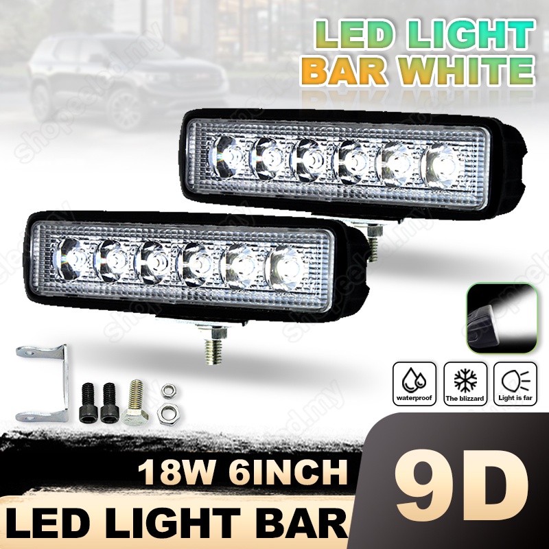 18W Spot LED Work Light Bar Driving Lamp Fog Off Road SUV Car Boat ...