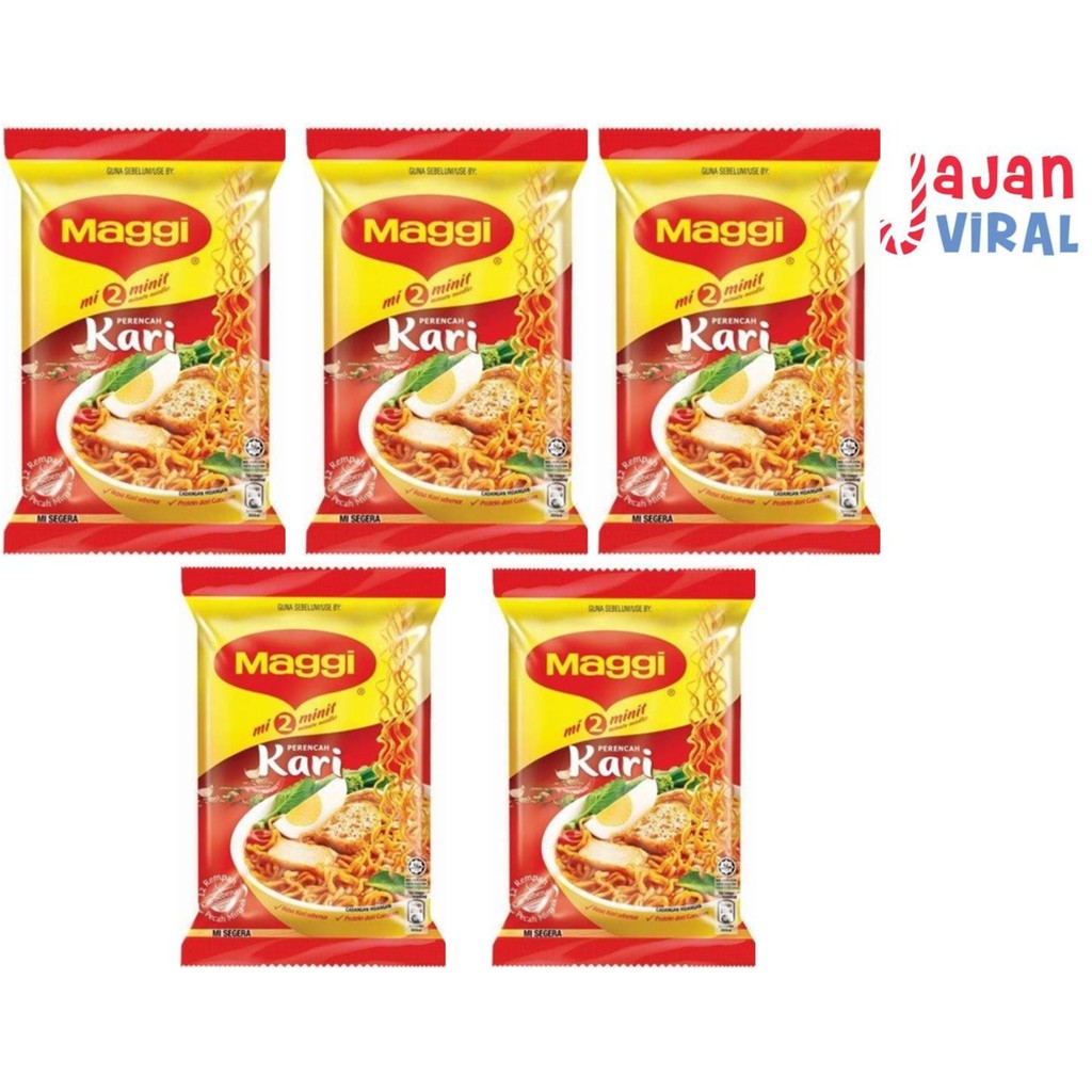 [HALAL] MAGGI CURRY INSTANT NOODLE (79 g X 5 PACKS) Shopee Malaysia