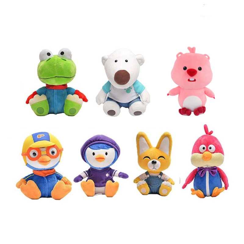 20/23cm New PORORO Pink Castor Fiber Beaver Loopy Pororo Little Penguin ...