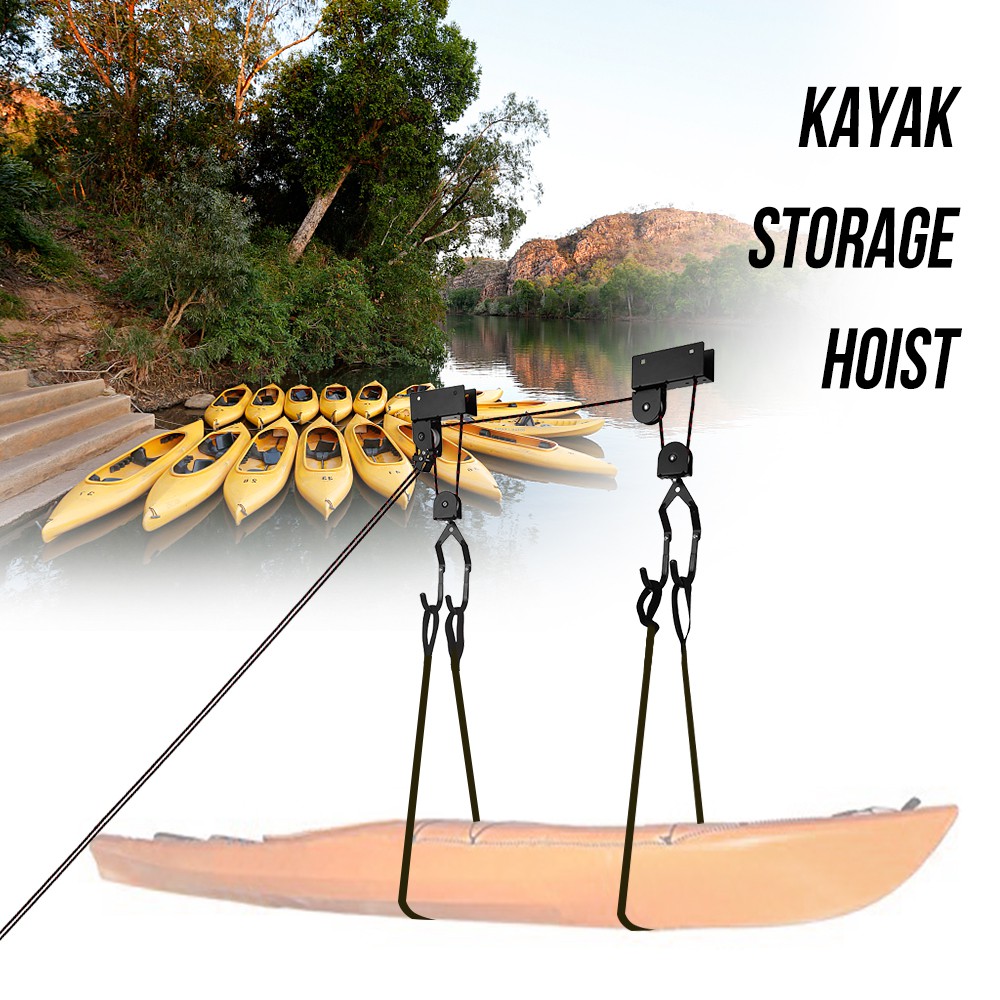 Kayak Storage Hoist Garage Ceiling Mount Canoe Lift Ladder Lift