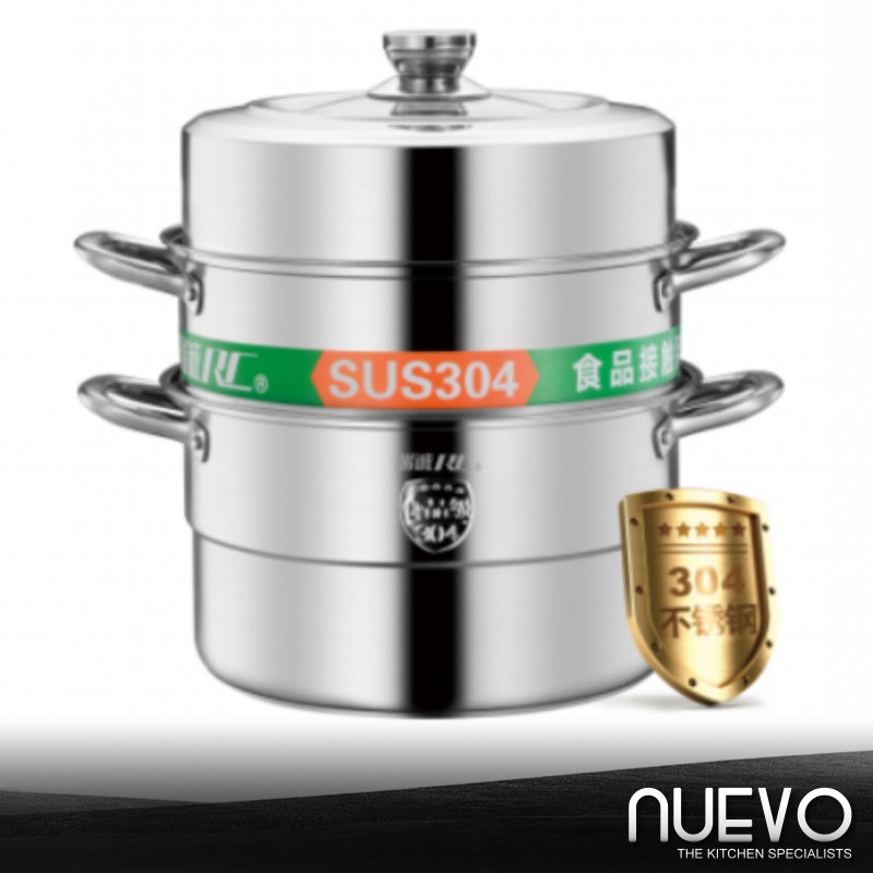 304 stainless steel Steamer 3 Layers Steaming Pot Steaming Machine Cookware Pots Steam Cooker 304 不锈钢三层双层蒸锅