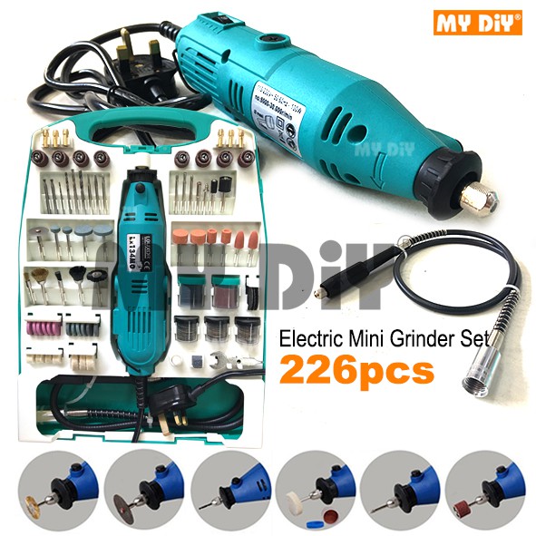 MYDIYHOMEDEPOT 226pcs Mini Electric Drill Grinder Mini Die Grinder