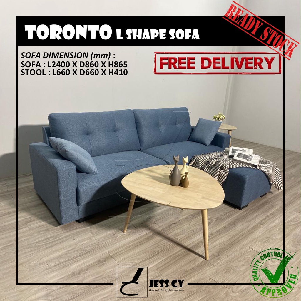 TORONTO L SHAPE SOFA / FABRIC SOFA / LIVING ROOM / COMFORTABLE / JESS