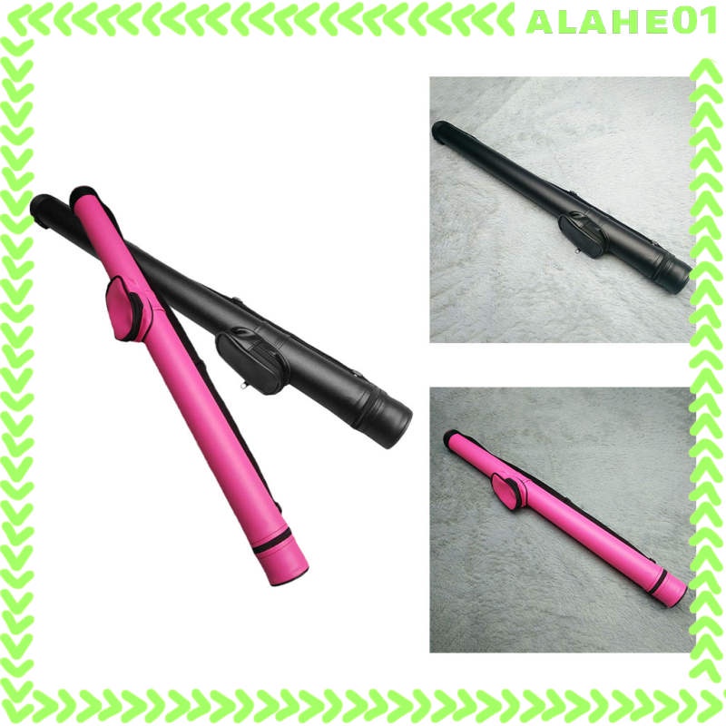 [alaheMY] Hard Pool Cue Bag 2/4 Holes Leather Storage Bag Adjustable Protector Case Billiard Stick Pouch Storage for Sno