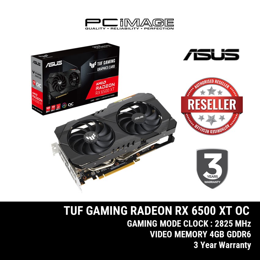 ASUS TUF GAMING RADEON RX 6500 XT OC EDITION 4GB GDDR6 | Shopee Malaysia