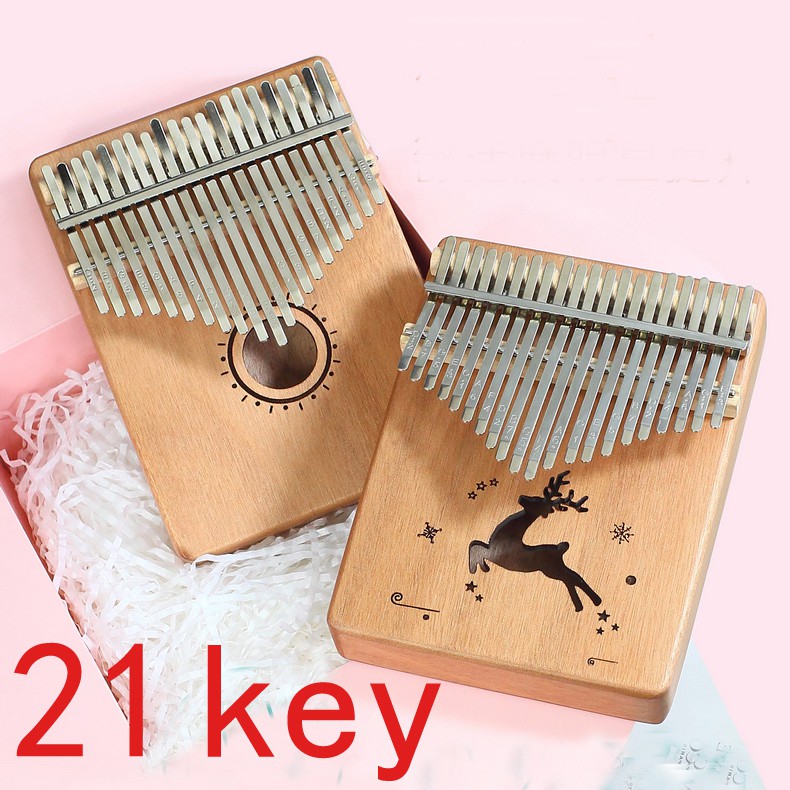 lifBetter 21 Key Kalimba Mahogany Thumb Piano With Tuner Music Instrument Portable Karimba Finger Piano Gift For Children Adult Easy To Learn 