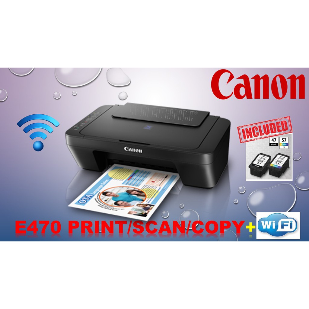 CANON PIXMA INK EFFICIENT E470 ALL IN ONE PRINTER | Shopee ...