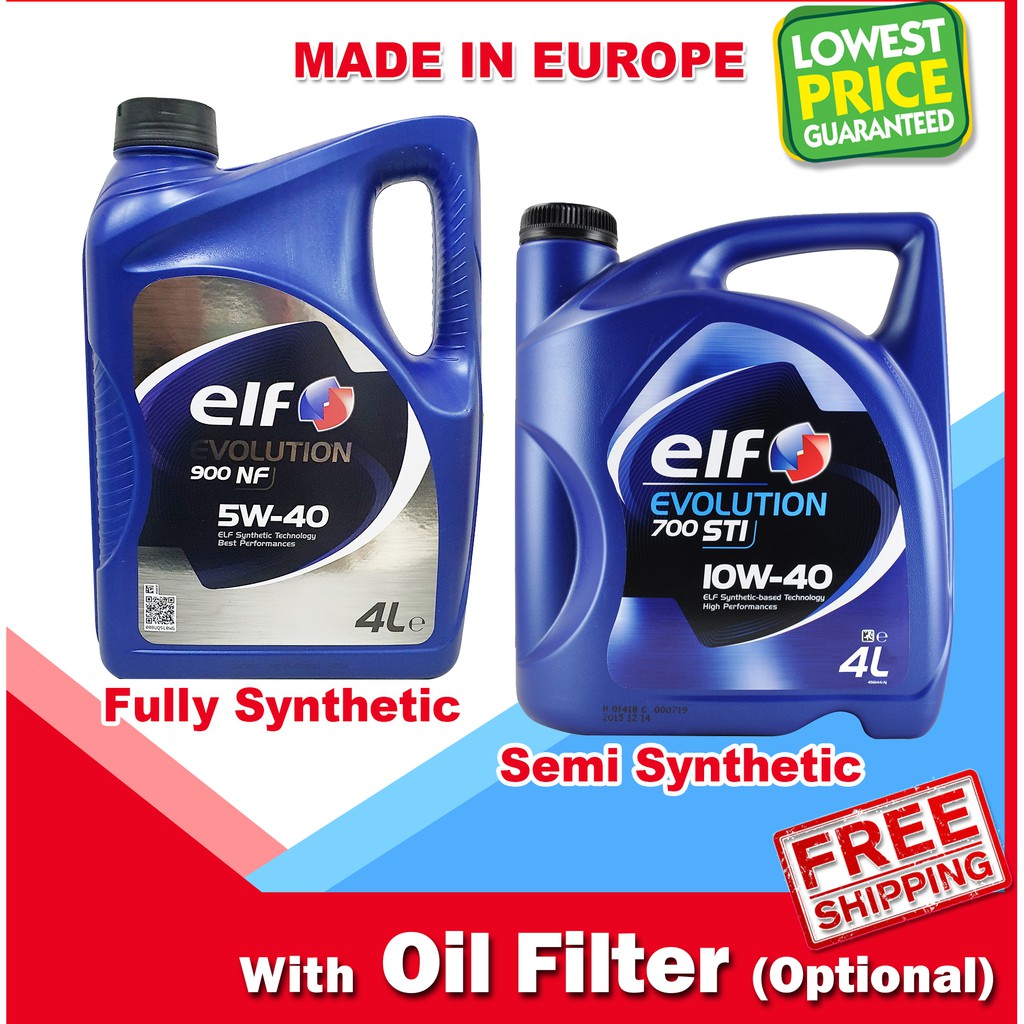 ELF Evolution 900 NF 5W40 Fully Synthetic Engine Oil (4L) 5W-40 or ...