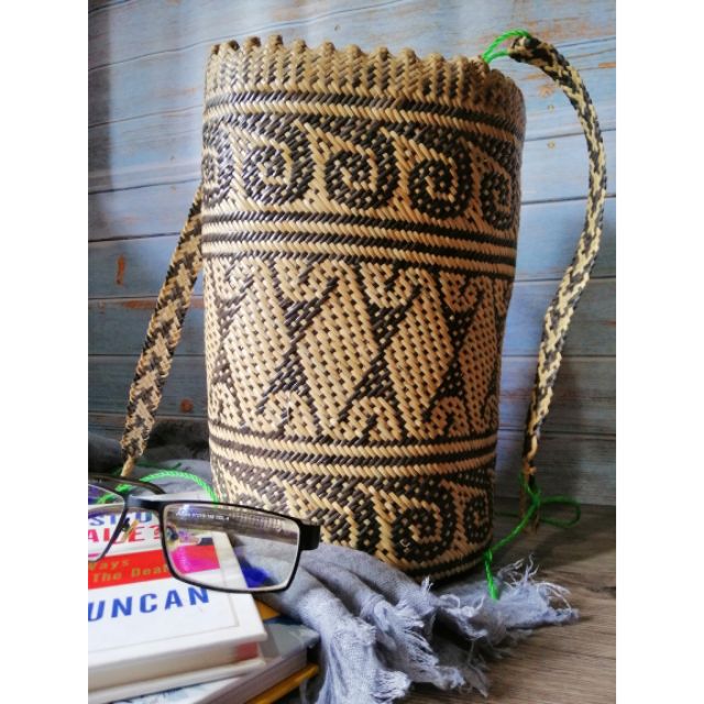Beg Anyaman Rotan Dengan Motif Sarawak Shopee Malaysia