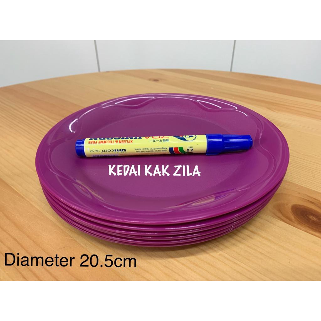 Tupperware Oh Dessert Bowl and Oh Dessert Plate Purple Serving