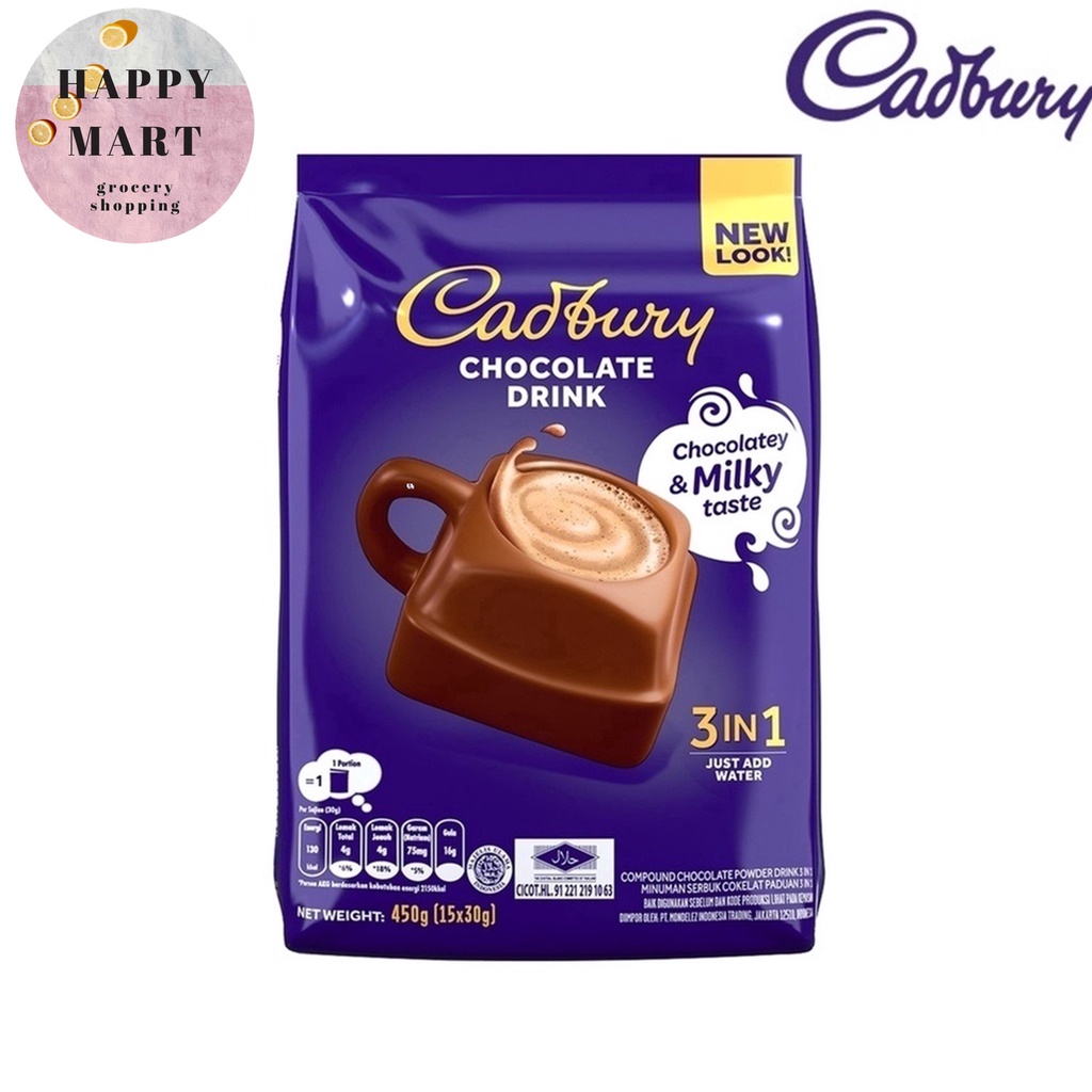 Cadbury 3 In 1 Hot Chocolate Compound Drink With Real Cadbury Chocolate