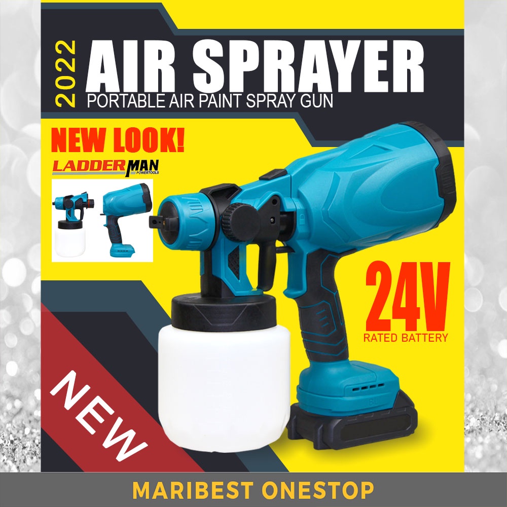 CX33 120W Portable 24V Cordless Battery Spray Gun 1.8MM Nozzle Pain with 800ML Container