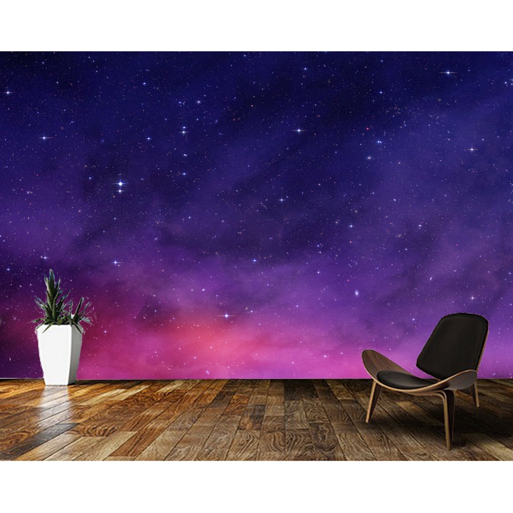 Papel de parede Galaxy Universe-Starry Sky ceiling 3d wallpaper,living room  tv wall bedroom wall papers home decor bar KTV mural | Shopee Malaysia
