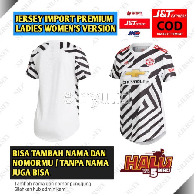 Ladies Emyu 3rd 21 Imported High Quality Original Manchester United Red Women S Soccer Jersey Shopee Malaysia