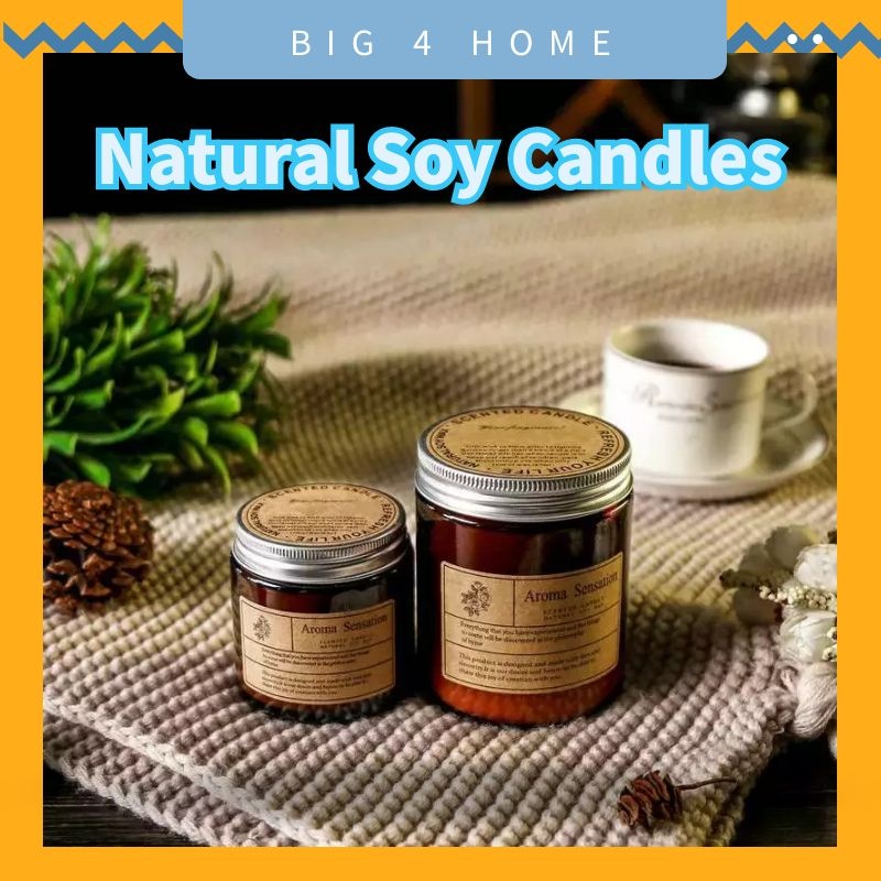 Natural Soy Candles Aromatherapy Candle Soothing And Sleeping Aid Home Bedroom Hand Gift Door Gift Lilin Wangi Terapi 香薰