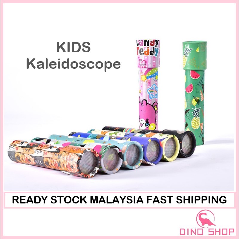 Kaleidoscope Kaleidoskop Aneka Pemandangan Kaca Corak Polygonal Mirror Rotating Scope Kid Educational Science Toys 万花筒