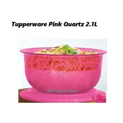 Tupperware Pink Quartz Serving Bowl 2.1L (1)