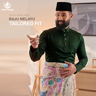 BULAN BINTANG BAJU MELAYU TAILORED FIT ( GREEN SHADES ) | Shopee Malaysia