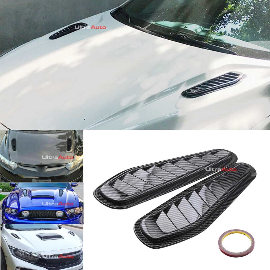 Universal Air Vent Intake Cover Air Flow Car Hood Decorative