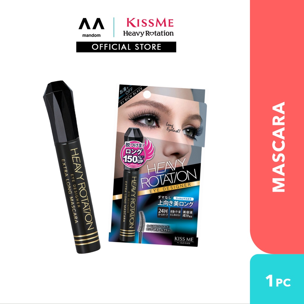 KISS ME Heavy Rotation Eye Designer Extra Long Mascara 01 Rich Black