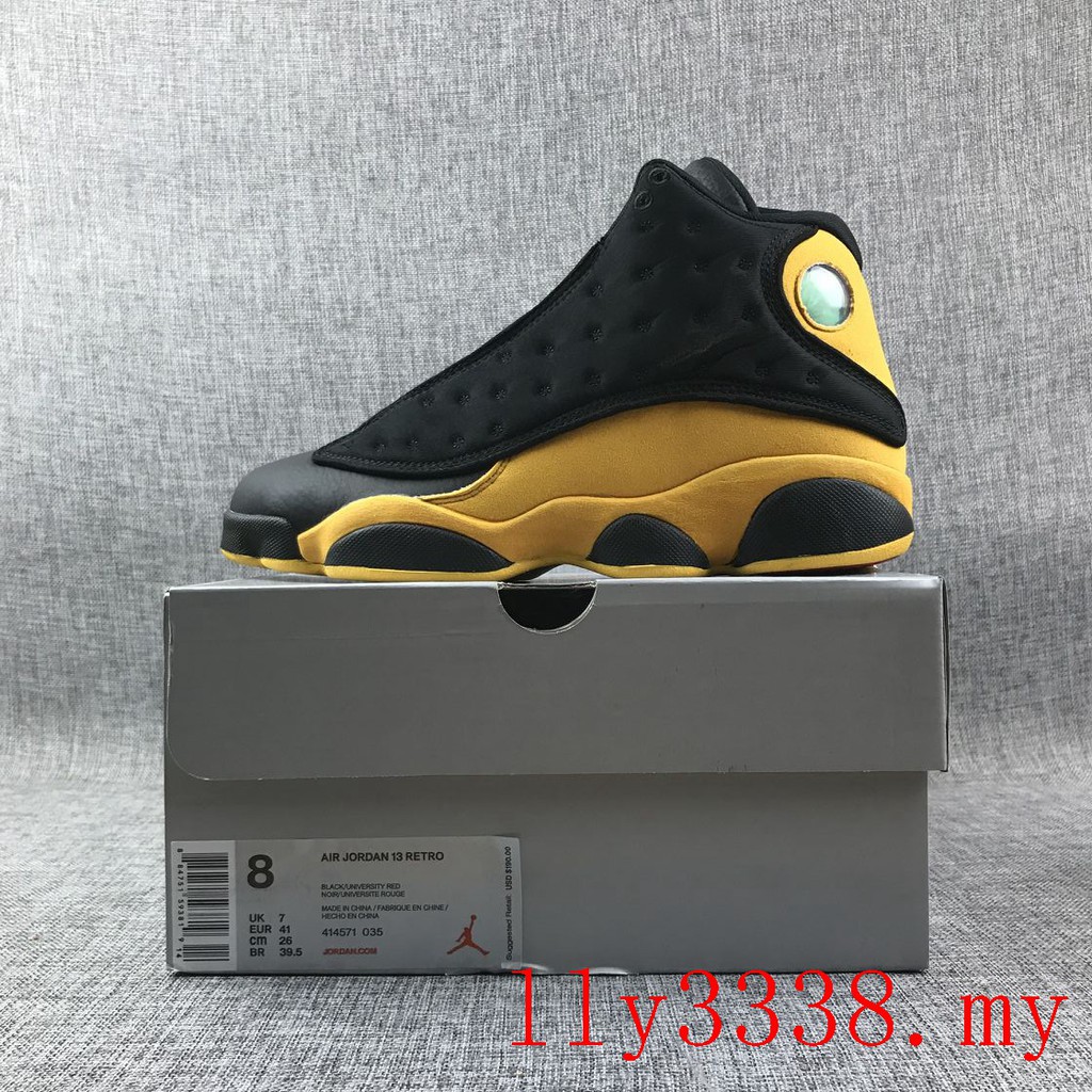 retro 13 black yellow