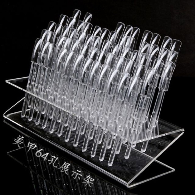 Nail Art 64 color Clear Tips Display Stand Nails Polish Practice