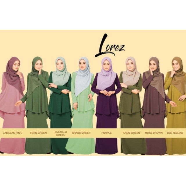 Buy SABELLA Kurung Loreztanpa gosokbaju kurung moden 