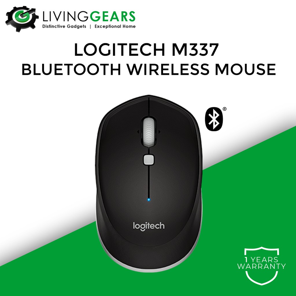 Logitech M337 Bluetooth Wireless Mouse For Pc Desktop Or Laptop Notebook Black Blue Red Shopee Malaysia