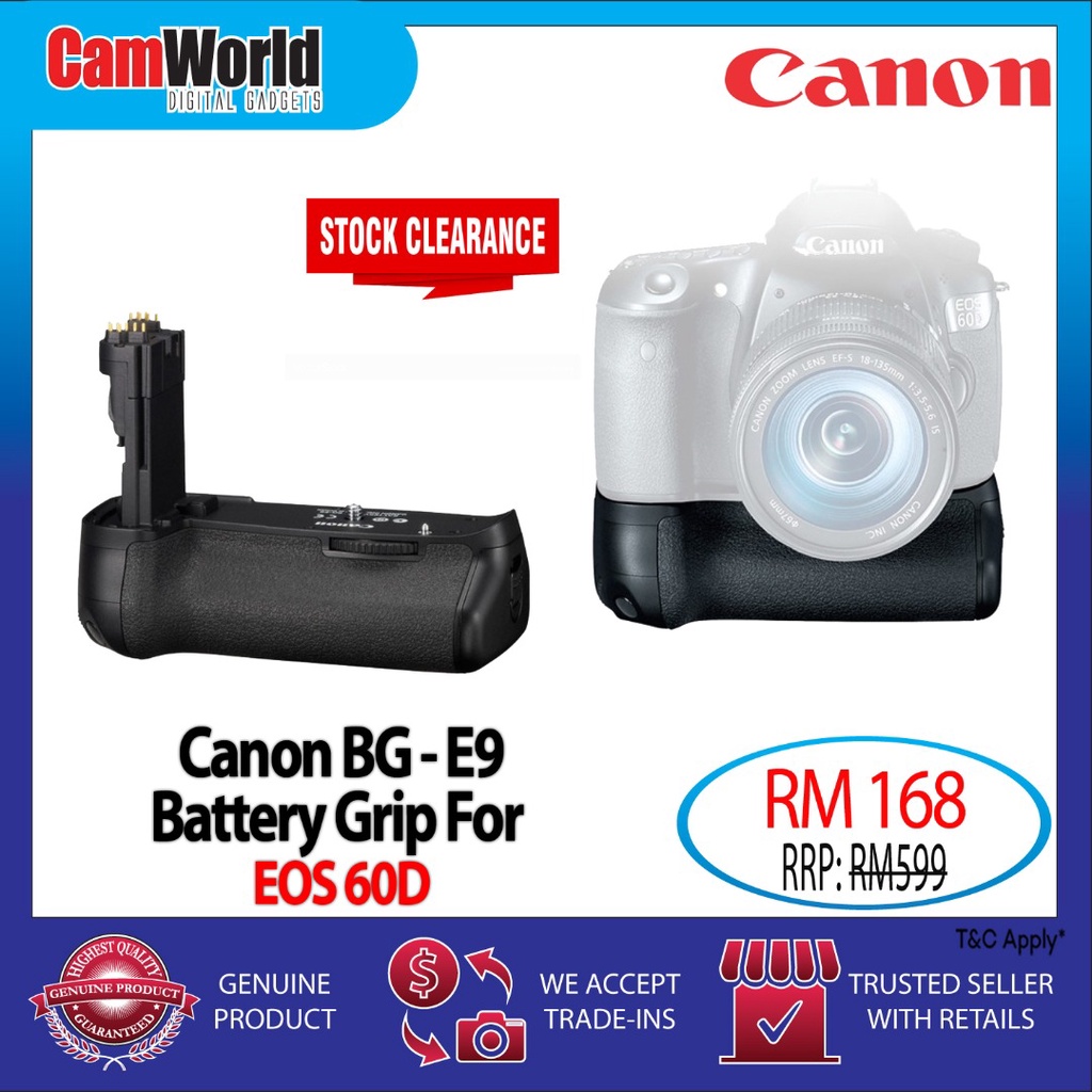 Canon BGE9 Battery Grip for EOS 60D ( CLEARANCE ) Shopee Malaysia