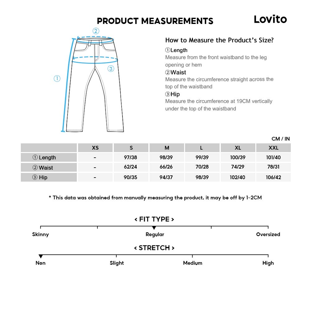 Lovito Denim Casual Pocket High Waist Jeans L10055 (Blue) #7