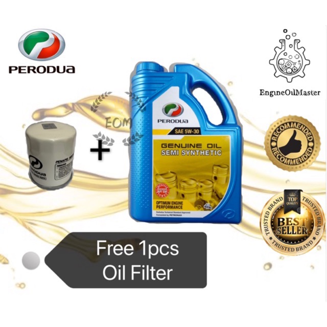 PERODUA 5W30 SEMI SYNTECTIC ENGINE OIL FREE PERODUA OIL 