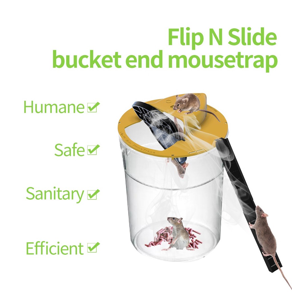Multi Premium Slide Bucket Lid Mouse Rat Trap Flip Compatible Quick Effective Sanitary Safe Mousetrap Reu Quality Must - Image 3