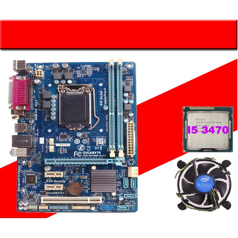 Ga B75m D3v Gigabyte Used Motherboard Combo Option Available Shopee Malaysia